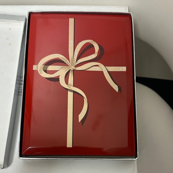 CHRISTAIN DIOR Other - Christian Dior Address Note Book From Japan Red and Silver Gift Set